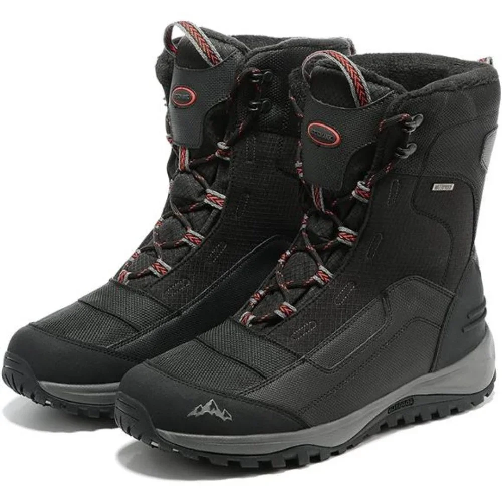 Men's Winter Snow Boots Warm Mid Calf Waterproof Durable Boots Non-Slip Shoes